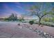 Expansive desert landscape, winding pathway and mature tree featuring desert landscape at 10423 E Verbena Ln, Scottsdale, AZ 85255