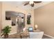 Office space with a view of the living room and dining area at 23006 W Cantilever St, Buckeye, AZ 85326