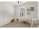 bedroom with cloud wallpaper and space for learning and play at 4657 S Vapor --, Mesa, AZ 85212