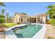 View of the pool area in the backyard at 6041 E Hartford Ave, Scottsdale, AZ 85254