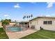 Backyard featuring a fenced pool, lush grass area, and a covered patio ideal for outdoor living at 6912 N 19Th St, Phoenix, AZ 85016