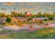 Spacious residential area featuring well-maintained homes and green spaces at 18410 N 104Th Ave, Sun City, AZ 85373