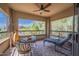 Relaxing outdoor balcony with seating area and scenic neighborhood views at 19700 N 76Th St # 2091, Scottsdale, AZ 85255