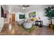 Bright and airy living room showcasing stylish decor, comfortable seating, and natural light at 2218 W Curry St, Chandler, AZ 85224