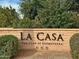 Elegant community signage for La Casa at Encanterra, creating a welcoming entrance to the neighborhood at 247 E Las Puertas Ln, Queen Creek, AZ 85140