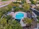 An aerial shot of the community pool, and surrounding common area at 3678 E Yeager Ct, Gilbert, AZ 85295