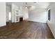 Spacious living room features modern floors, a fireplace, and an open layout, perfect for entertaining at 1488 W Page Ave, Gilbert, AZ 85233