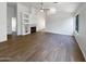 Spacious living room with hardwood floors and fireplace perfect for entertaining at 1488 W Page Ave, Gilbert, AZ 85233