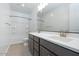 Bathroom with a dual sink vanity and shower/tub combination, perfect for a functional and clean design at 1565 E Tiffany Way, Gilbert, AZ 85298