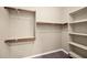 Spacious walk-in closet with wood rods and shelves, providing ample storage space at 21525 E Camacho Rd, Queen Creek, AZ 85142