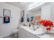 Bright bathroom featuring a marble countertop, modern fixtures, and fresh decor at 255 S Kyrene Rd # 212, Chandler, AZ 85226