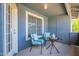 Covered patio features comfortable seating area with table at 255 S Kyrene Rd # 212, Chandler, AZ 85226