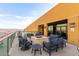 Relaxing roof deck featuring cozy seating, a fire pit, and panoramic views of the city skyline at 310 S 4Th St # 901, Phoenix, AZ 85004