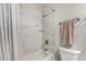 Bathroom featuring a shower and a towel rack at 4138 W Barbara Ave, Phoenix, AZ 85051