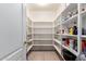 Walk-in pantry providing ample storage with multiple shelves, offering convenient organization at 42491 W Chisholm Dr, Maricopa, AZ 85138