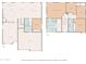 Detailed floor plan showcasing the layout of the home's two floors with bedrooms, bathrooms, and living areas at 43650 W Snow Dr, Maricopa, AZ 85138
