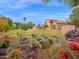 Large backyard showcasing potted plants, lush greenery, and the house exterior with a well-maintained lawn at 4582 S Wildflower Pl, Chandler, AZ 85248