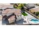 Aerial view of home with custom backyard, pool, and outdoor kitchen perfect for entertaining at 5222 W El Cortez Trl, Phoenix, AZ 85083