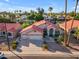 Aerial view of a desert single Gathering neighborhood by a river at 186 N Starboard Dr, Gilbert, AZ 85234
