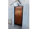 Wooden gate with the address number inset at 19601 N 7Th N St # 1032, Phoenix, AZ 85024