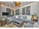 Covered patio with comfortable seating and cozy ambiance at 27173 N 86Th Ave, Peoria, AZ 85383
