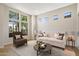 Inviting living room bathed in natural light from large windows, showcasing comfortable seating and stylish decor at 4817 E Cielo Grande Ave, Phoenix, AZ 85054