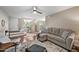 Cozy living room with hardwood floors, neutral color scheme, and comfortable seating at 5632 S Hurricane Ct # C, Tempe, AZ 85283