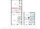 Detailed floor plan showcasing the layout of the first and second floor at 7694 E Minnezona Ave, Scottsdale, AZ 85251