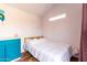 Cozy bedroom with ample natural light, featuring a comfortable bed and stylish blue cabinetry at 1425 E Darrel Rd, Phoenix, AZ 85042