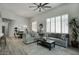 Spacious living room with large windows, stylish furniture and an open floor plan at 19475 N Grayhawk Dr # 1046, Scottsdale, AZ 85255