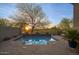 Backyard pool offers a serene retreat with stunning desert sunset views at 19475 N Grayhawk Dr # 1046, Scottsdale, AZ 85255