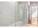 Modern bathroom featuring a glass shower with white tile surround at 3131 N Central Ave # 7002, Phoenix, AZ 85012