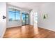 Spacious room with hardwood floors, lots of natural light, and a view of the city at 3131 N Central Ave # 7002, Phoenix, AZ 85012