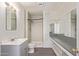 Bathroom featuring a shower/tub combo, toilet, and vanity with a mirror at 3222 W Marshall Ave, Phoenix, AZ 85017