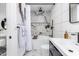 Modern bathroom features marble tile, soaker tub, sleek fixtures, and upscale finishes at 3619 N 87Th St, Scottsdale, AZ 85251