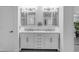Double vanity with marble countertop and stylish fixtures in this spacious Primary bathroom at 4630 E Hazeltine Way, Chandler, AZ 85249