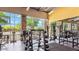 Spacious gym area featuring weightlifting equipment and large windows for natural light at 28942 N Lazurite Way, San Tan Valley, AZ 85143