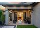 Inviting outdoor living area with stylish seating, a covered patio, and sliding doors at 3918 E Arabian Dr, Gilbert, AZ 85296