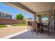 A cozy backyard patio with outdoor furniture, perfect for relaxing or entertaining guests at 4253 E Palo Verde St, Gilbert, AZ 85296