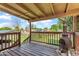Cozy backyard deck with outdoor heater and views of the surrounding greenery at 4332 W Monte Cristo W Ave, Glendale, AZ 85306