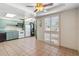Quaint kitchenette featuring tile flooring, vintage appliances, and shuttered window at 6928 E 3Rd St, Scottsdale, AZ 85251