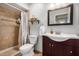 Bathroom featuring a shower and sink vanity at 863 W Kiva Ave, Mesa, AZ 85210