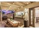 Cozy backyard patio with dining table and string lights, perfect for outdoor gatherings at 863 W Kiva Ave, Mesa, AZ 85210