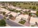 Aerial view showcasing homes in a Gathering-friendly neighborhood, close to parks, and with lush landscaping at 1150 E Tyson St, Chandler, AZ 85225