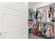 Walk-in closet with an assortment of colorful clothes and playful accessories neatly organized at 11818 W Luxton Ln, Avondale, AZ 85323