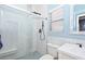 Bright bathroom featuring modern shower, toilet and single vanity at 20338 N 262Nd Ave, Buckeye, AZ 85396