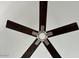 Close up shot of a ceiling fan with a light at 225 N Pomeroy -- # 16, Mesa, AZ 85201