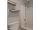Bathroom showcasing a shower-tub combo, floating shelves, and modern fixtures; toilet included at 860 N Mcqueen Rd # 1184, Chandler, AZ 85225