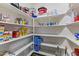 Organized walk-in pantry offering ample storage space for food and household items at 9954 W Mohawk Ln, Peoria, AZ 85382