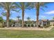Beautiful community pool area surrounded by lush palm trees, offering a serene escape at 1900 N 140Th Dr, Goodyear, AZ 85395